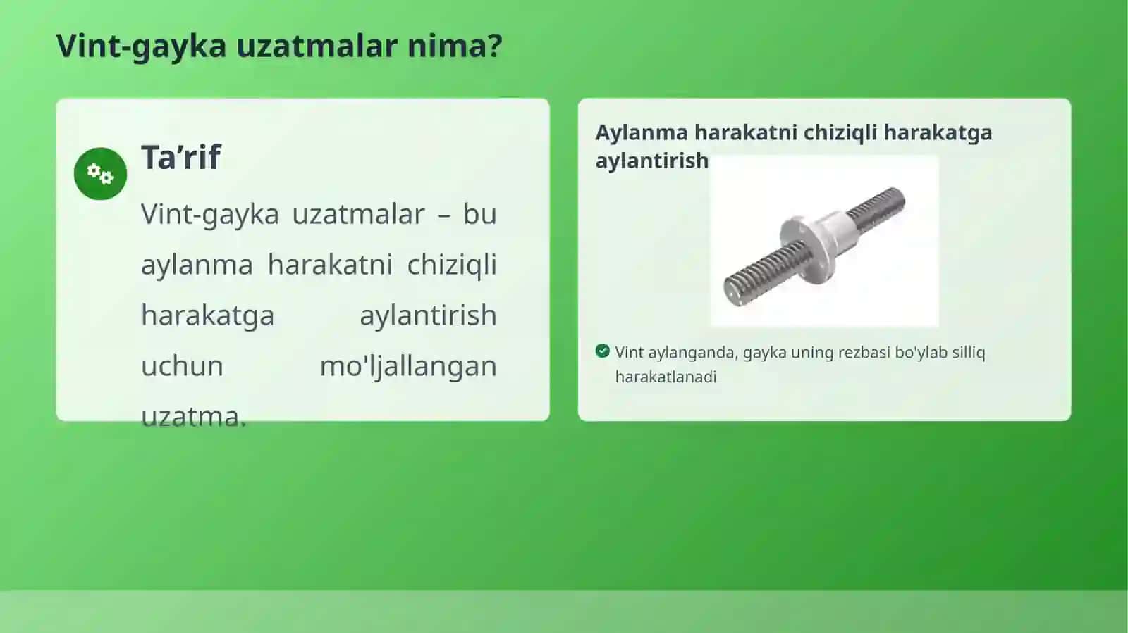 Vint-Gayka Uzatmalar 2