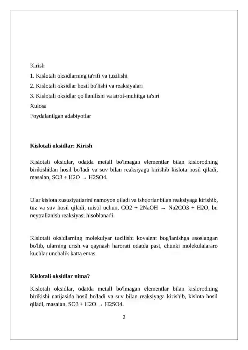 Asos oksidlari 2