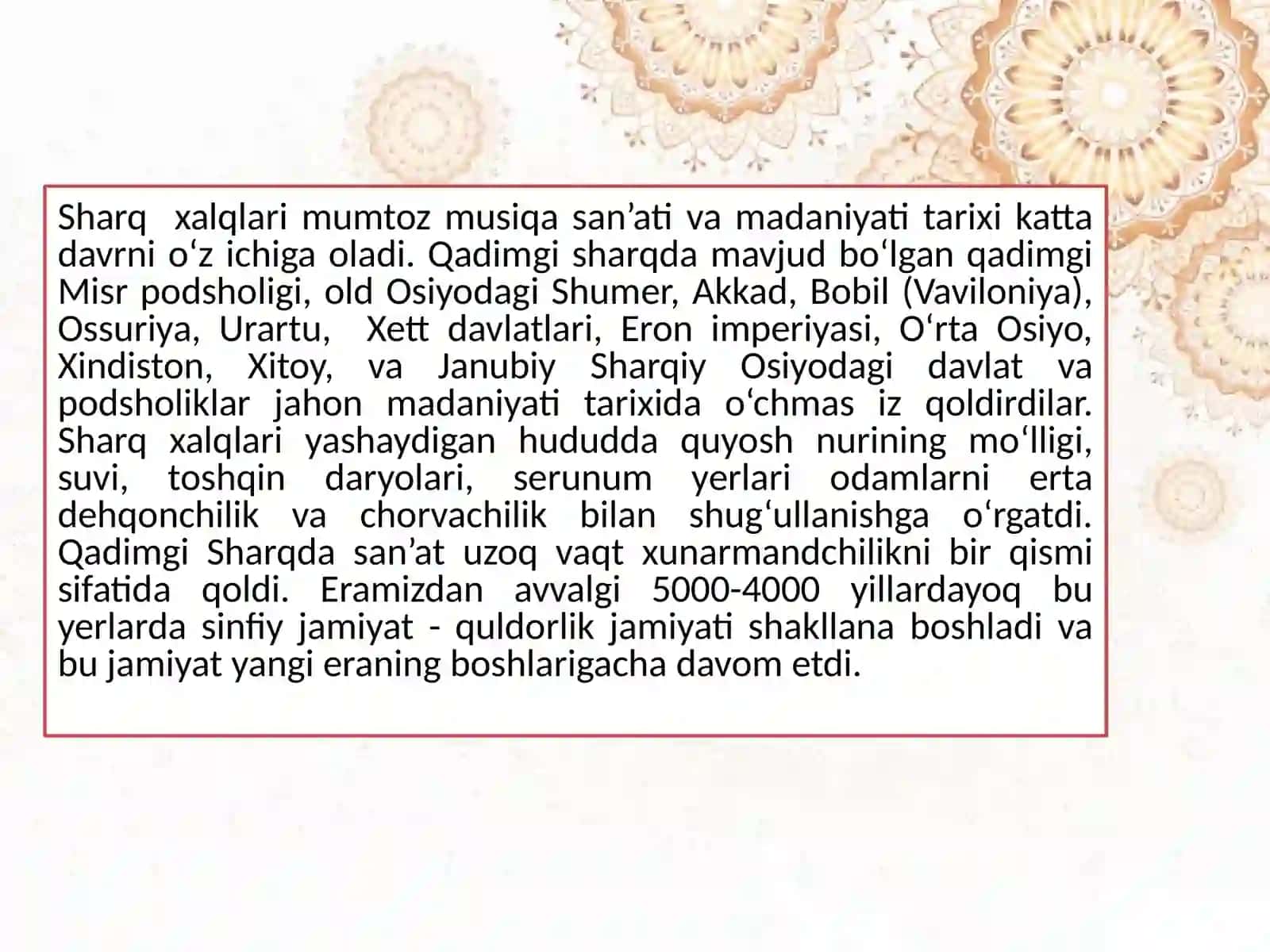 Sharq xalqlari musiqa folklori bilan qiyosiy o'rganish 2