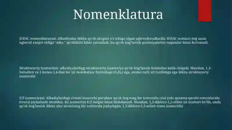 Alkadiyenlar Organik Kimyo 2