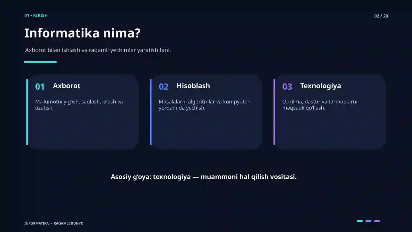 RAQAMLI SAVODXONLIK VA TEXNOLOGIYALAR 2