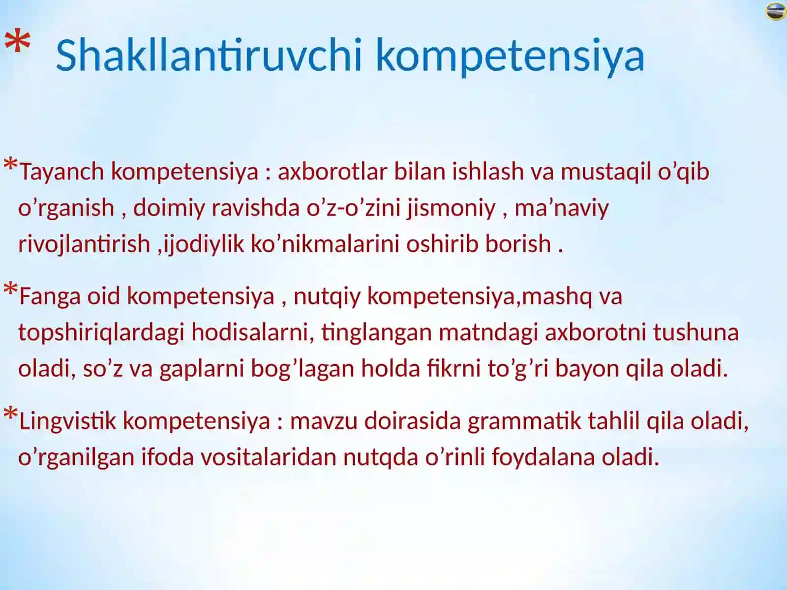 6-sinf Ona tili fanidan Harakat va holat fe'llari dars ishlanmasi 2