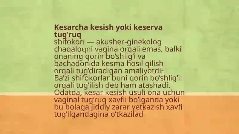Keserva kesish operatsiyasi 2