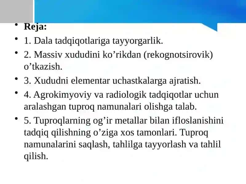 TUPROQLARNI AGROKIMYOVIY VA RADIOLOGIK TADQIQ QILISH 2