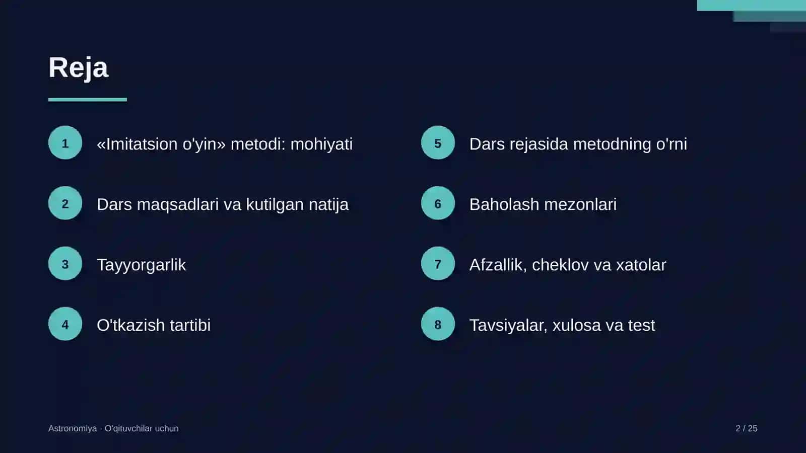 astronomiya darslarida imitatsion o'yin metodidan foydalanish 9905 2
