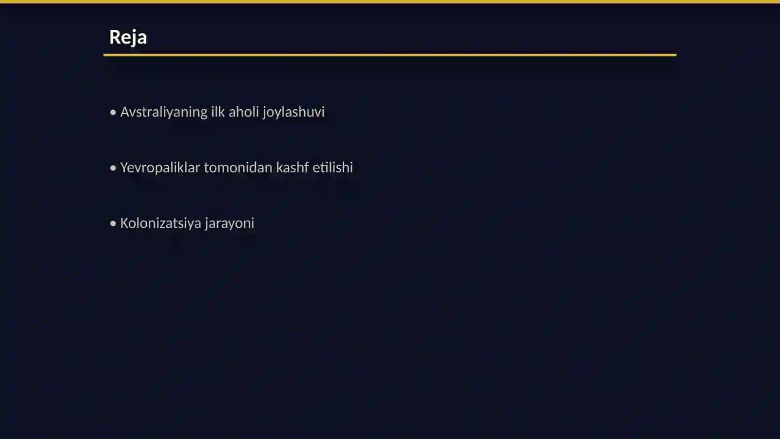 Avstarliyaning kaahf etilish tarixi 2
