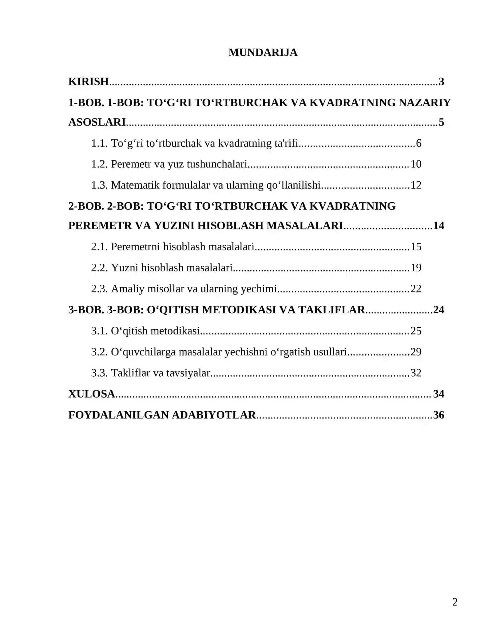 MATEMATIKA FANIDAN KURS ISHI 2