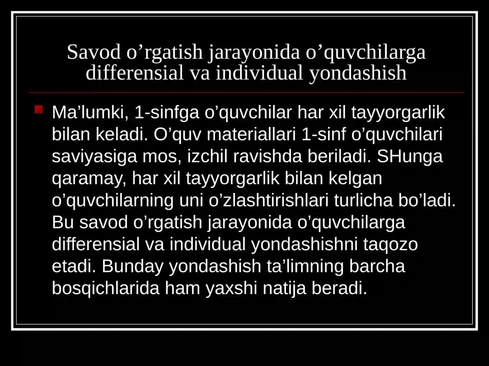Savod o`rgatishda guruhli yondashuv 2