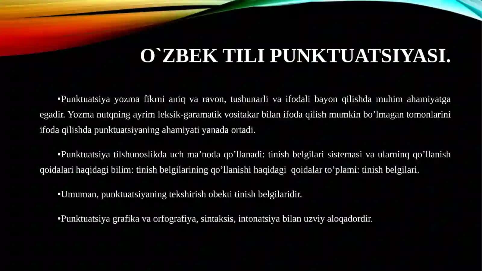 Punktuatsiya haqida ma’lumot 2