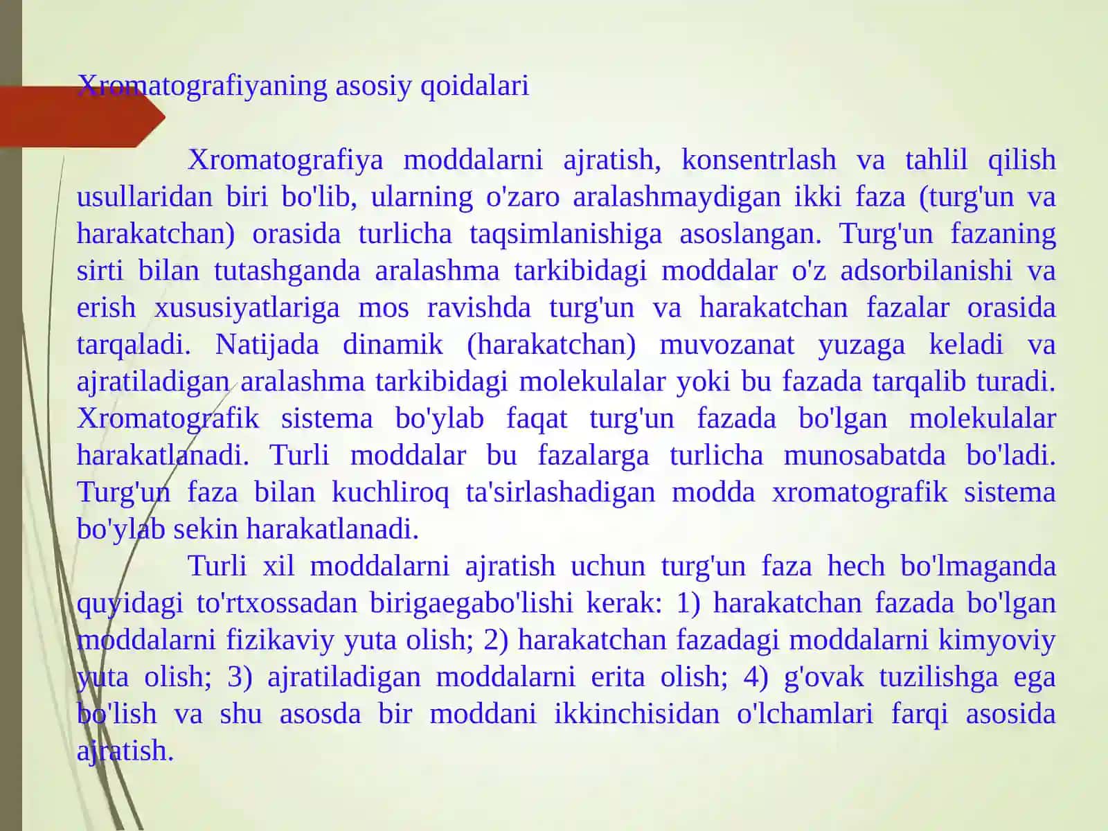 Xromotografiya va uning turlari 2
