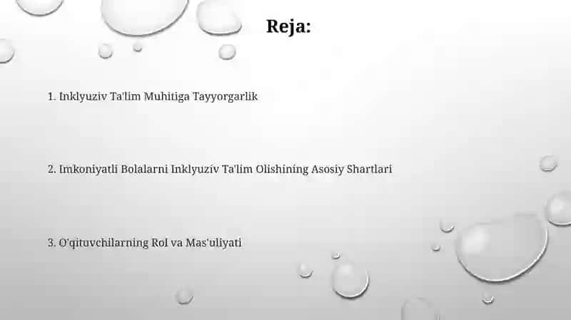 Imkoniyati cheklangan bolalarni samarali inkulyuiz ta'lim olishining asosiy shartlari 2