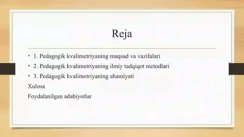 Pedagogik kvalimetriya fanining ilmiy-tadqiqot metodlari 2