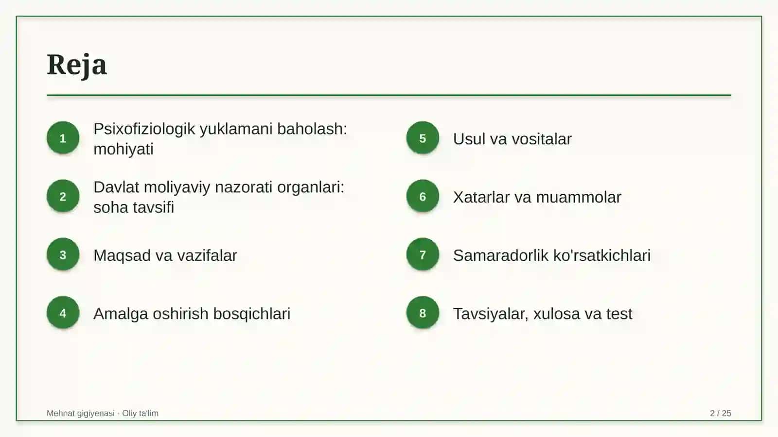Mehna Gigiyanasi · Oliy Ta'lilm 2