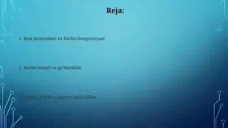 Xaritalar va Qaror Qabul Qilish 2