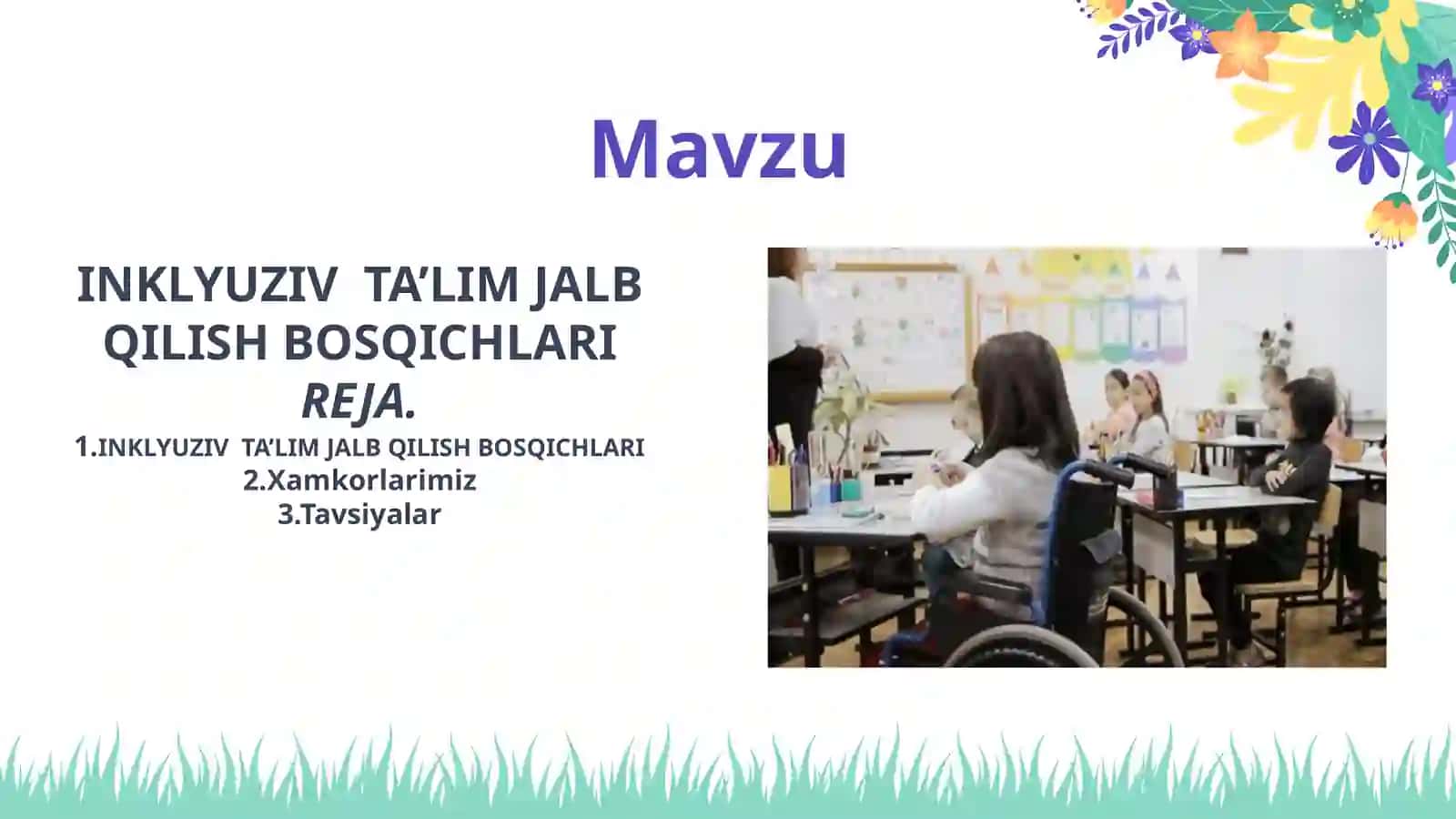 INKLYUZIV TA’LIM JALB QILISH BOSQICHLARI 2