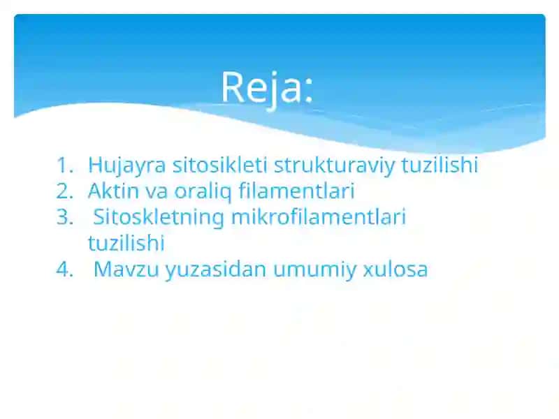 Hujayra sitosikleti strukturaviy tuzilishi 2