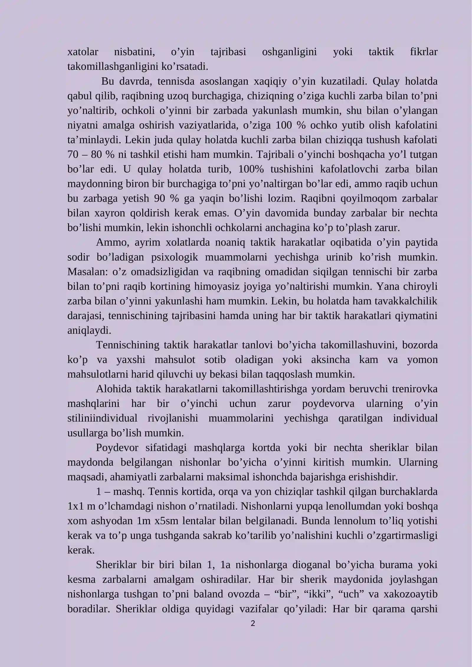 Amaliy mashg'ulot - MAYDONNING O`NG VA CHAP TOMONLARIGA ZARBA BERISH TAKTIKASI 2