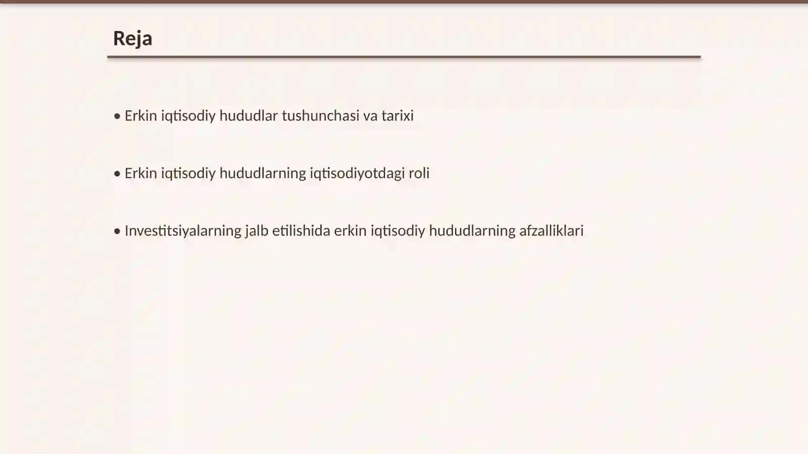 Erkin iqtisodiy hududlarning investitsiyalarni jalb etishdagi ahamiyati 2