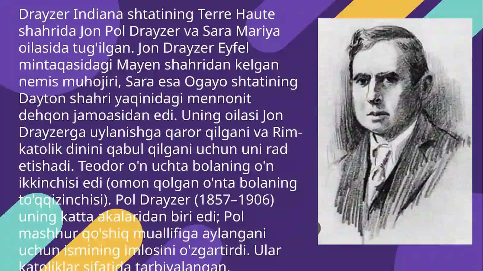 Teodor Drayzer hayoti 2