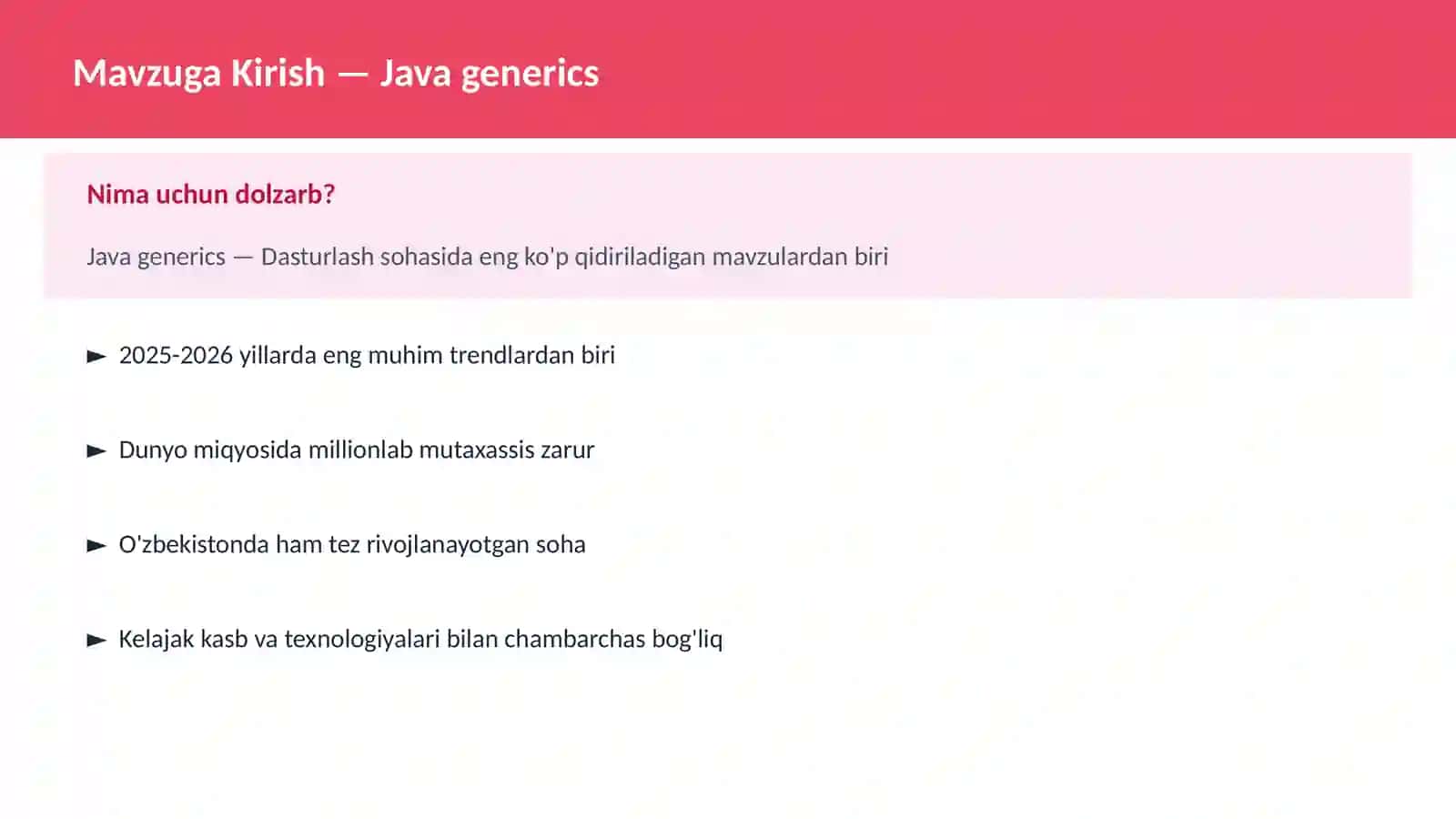 Java generics 2