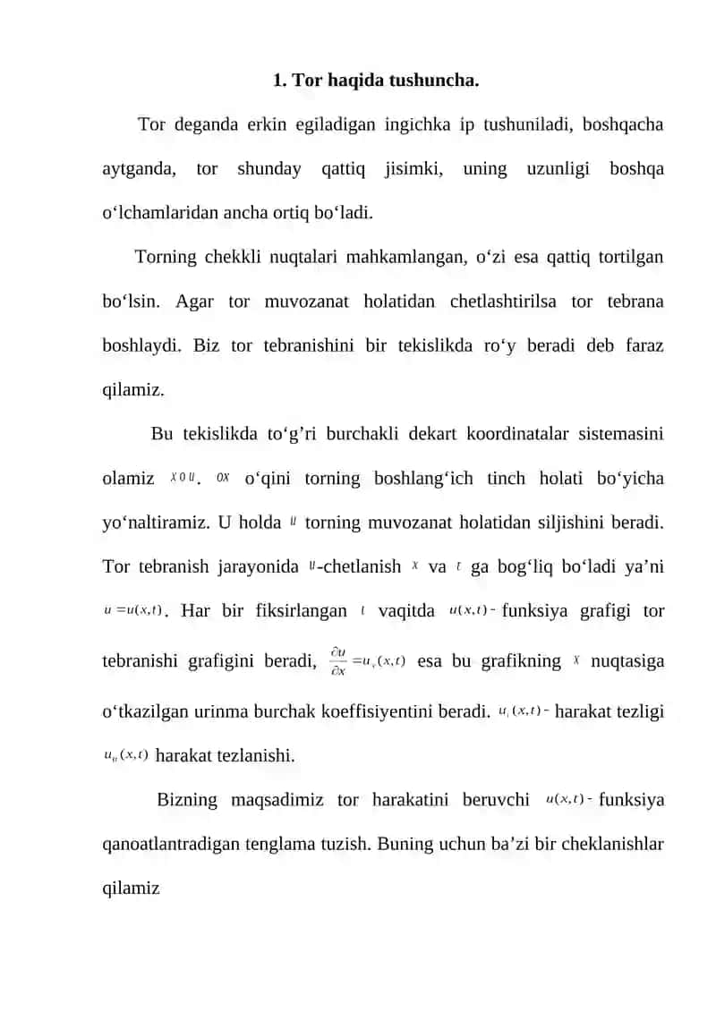 MATEMATIK FIZIKANING ASOSIY TENGLAMALARI 2
