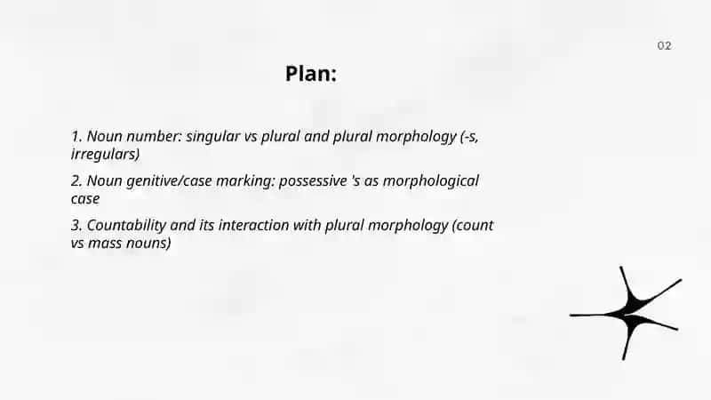Morphological categories 2