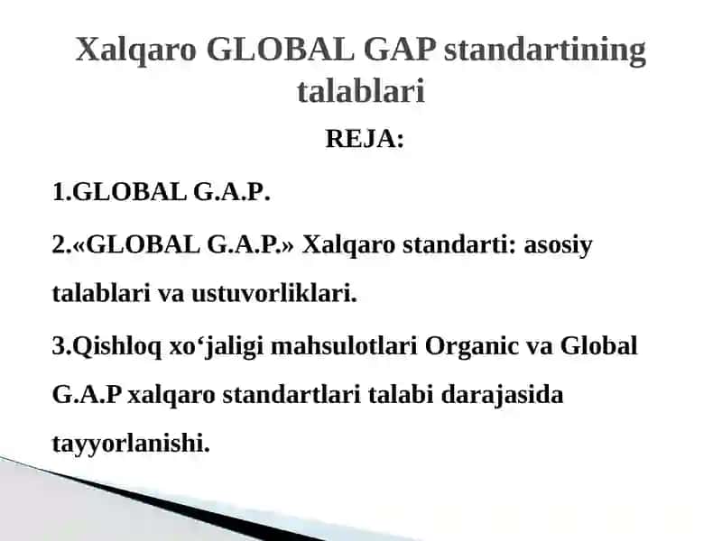 GLOBAL G.A.P. 2