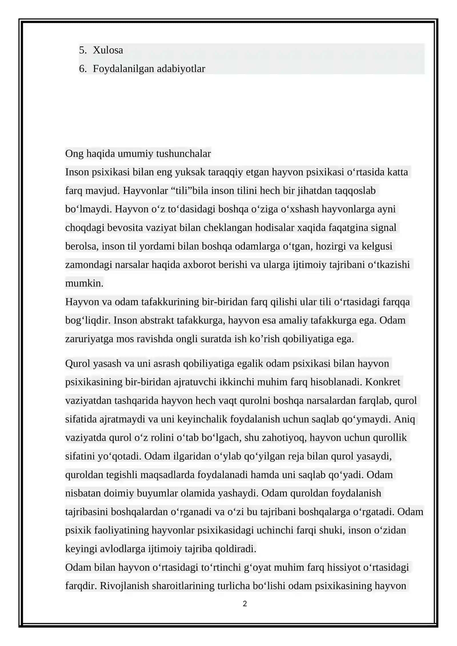 Psixologiyada ong va ongsizlik muammosi 2