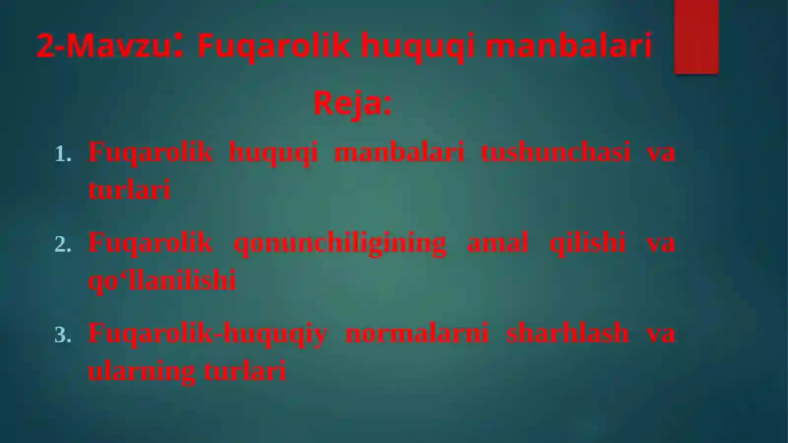 Bo’ronova Maftunaning Fuqarolik Huquqi Fanidan Tayyorlangan Taqdimoti 2