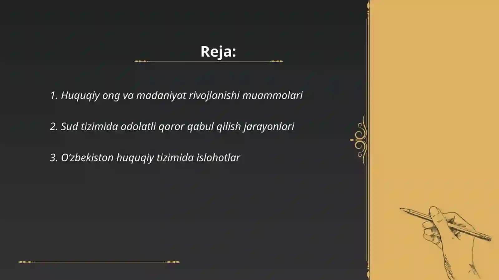 Huquqiy ong va madaniyat rivojlanishi muammolari 2