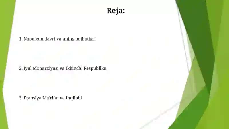 Napoleon davri va uning oqibatlari 2