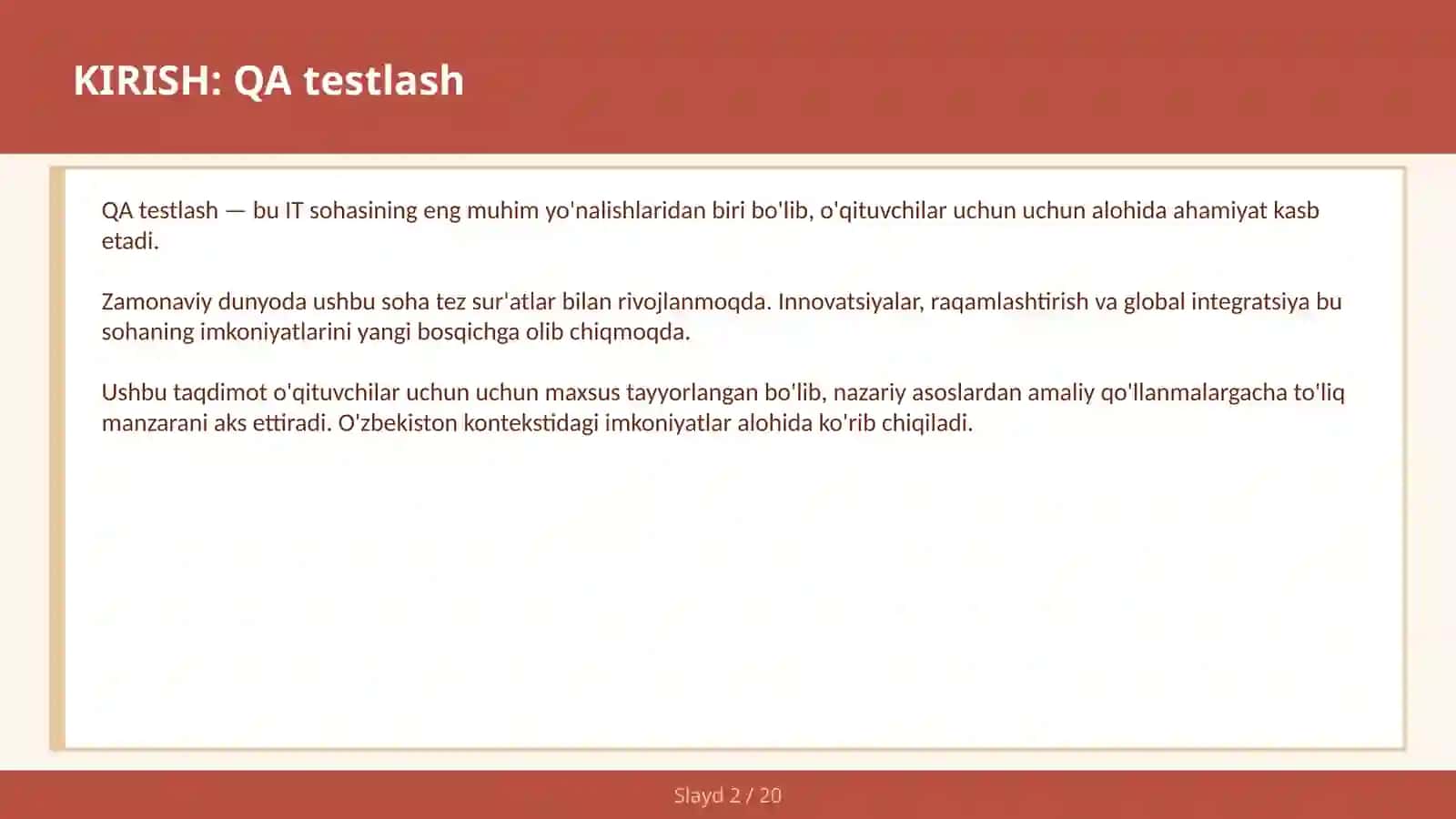 QA testlash 2
