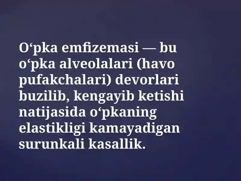 O'pka emfizemasi 2