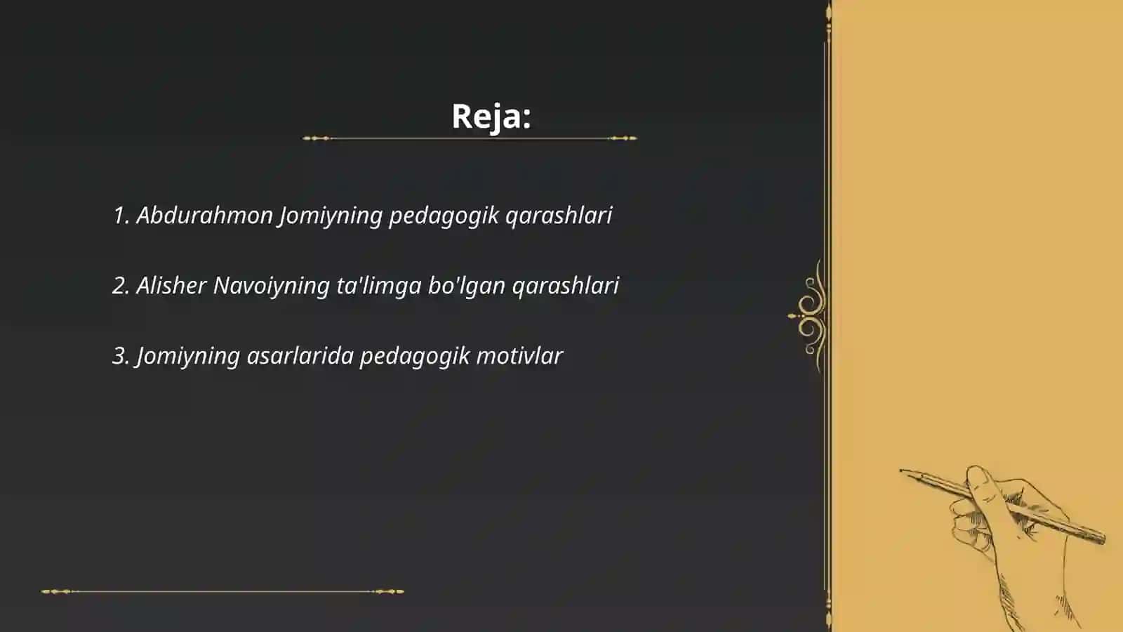 Abdurahmon Jomiy va Alisher navoiyning pedagogik qarashlari 2