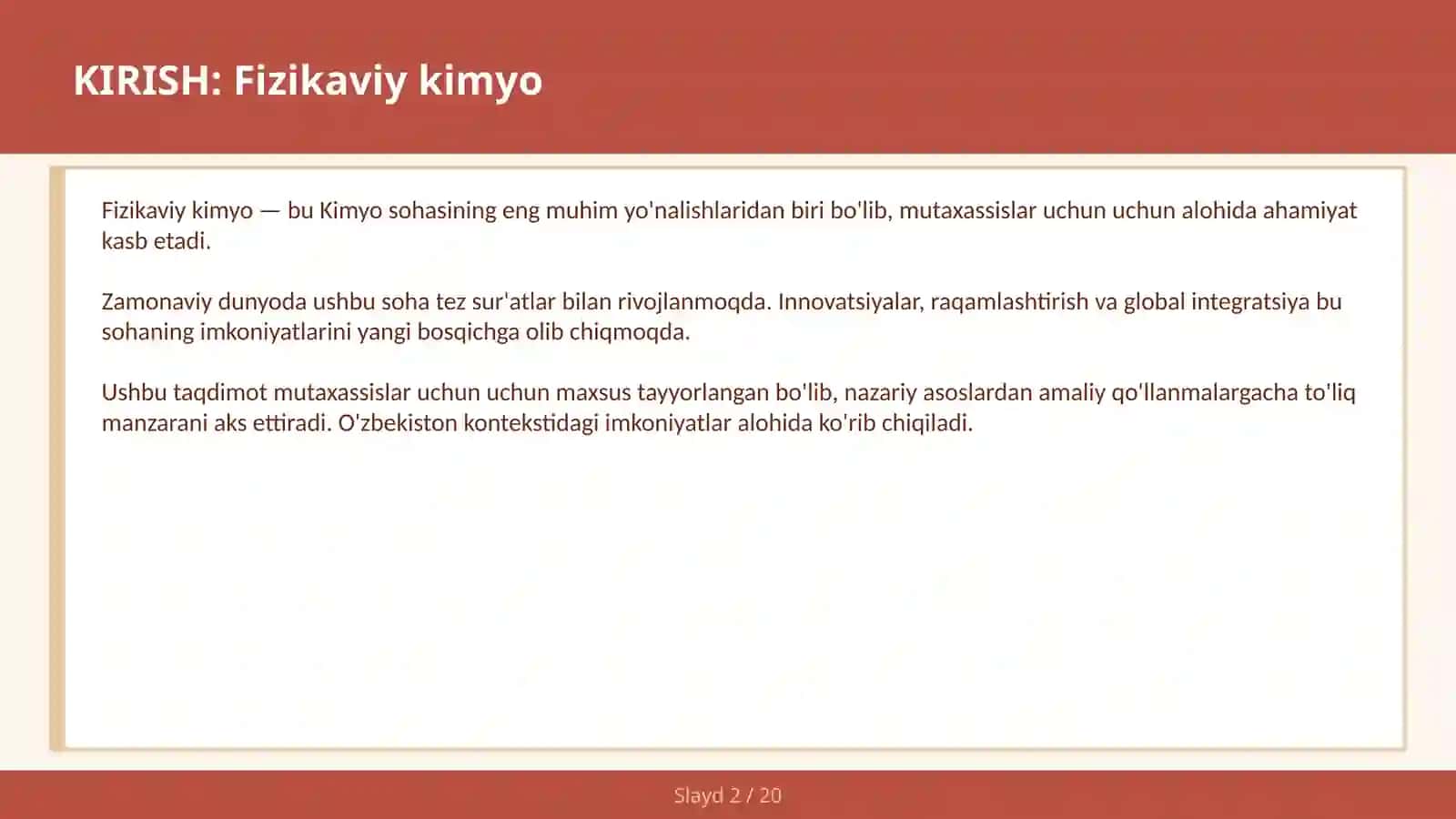 FIZIKAVIY KIMYO 2