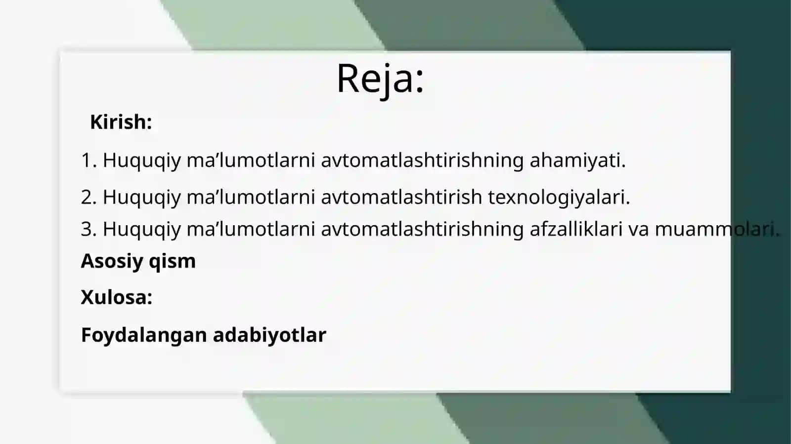 Huquqiyma’lumotlarniavtomatlashtirish 2