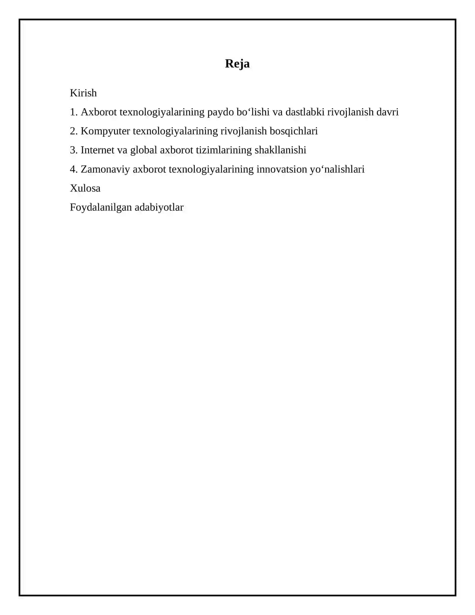 Axborot texnologiyalarining rivojlanish bosqichlari 2