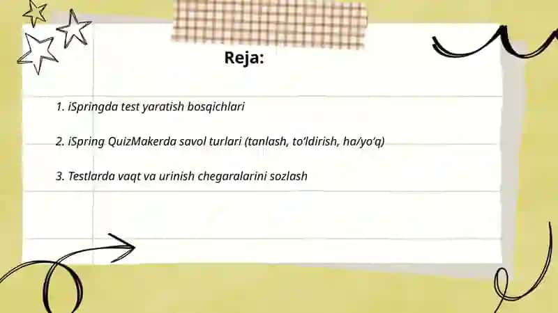 iSpringda test va 3D kitob yaratish 2