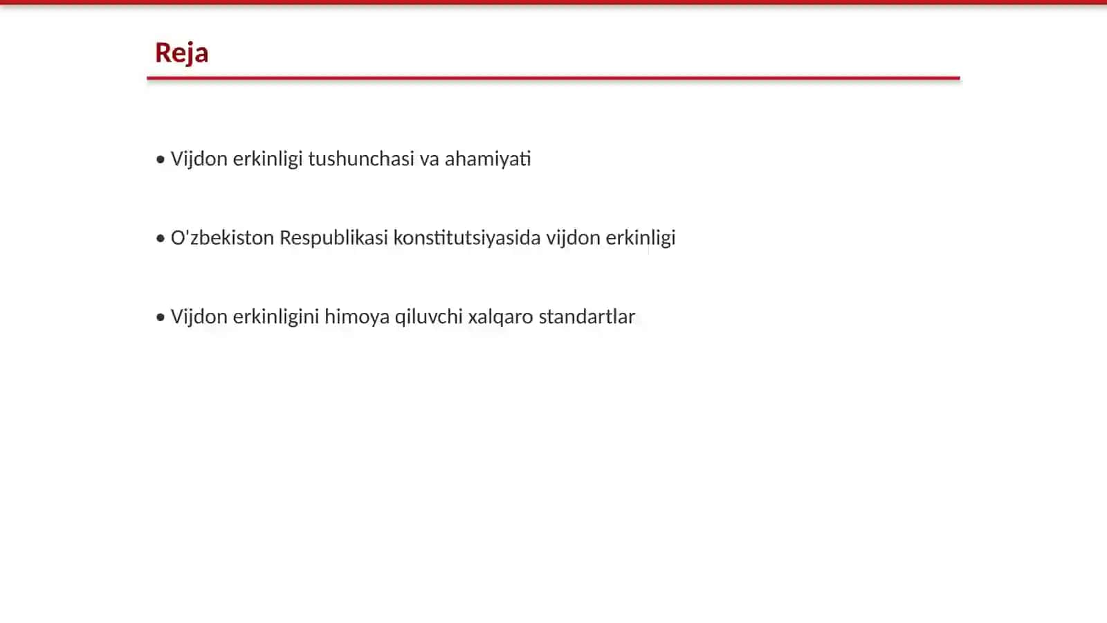 Mustaqil O'zbekistonda Vijdon erkinligining konstitutsion kafolatlanish 2