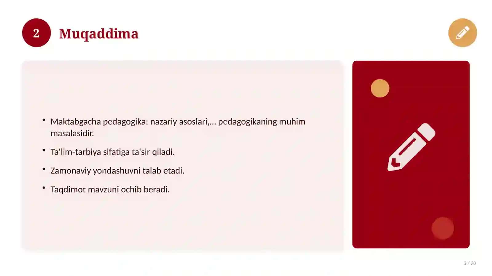 Maktabgacha pedagogika: nazariy asoslari, integratsion yondashuvda (Kurs ishi) 2