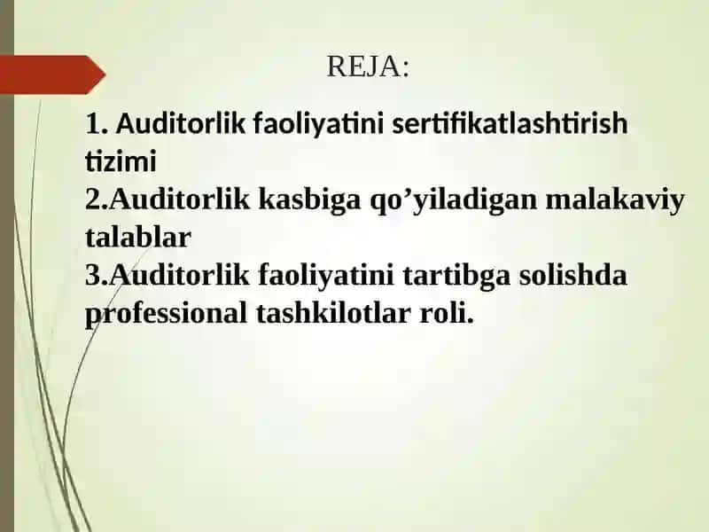 AUDITORLIK FAOLIYATINING HUQUQIY ASOSLARI 2