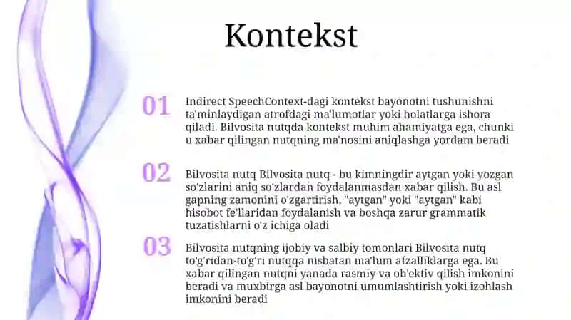 Bilvosita nutq 2