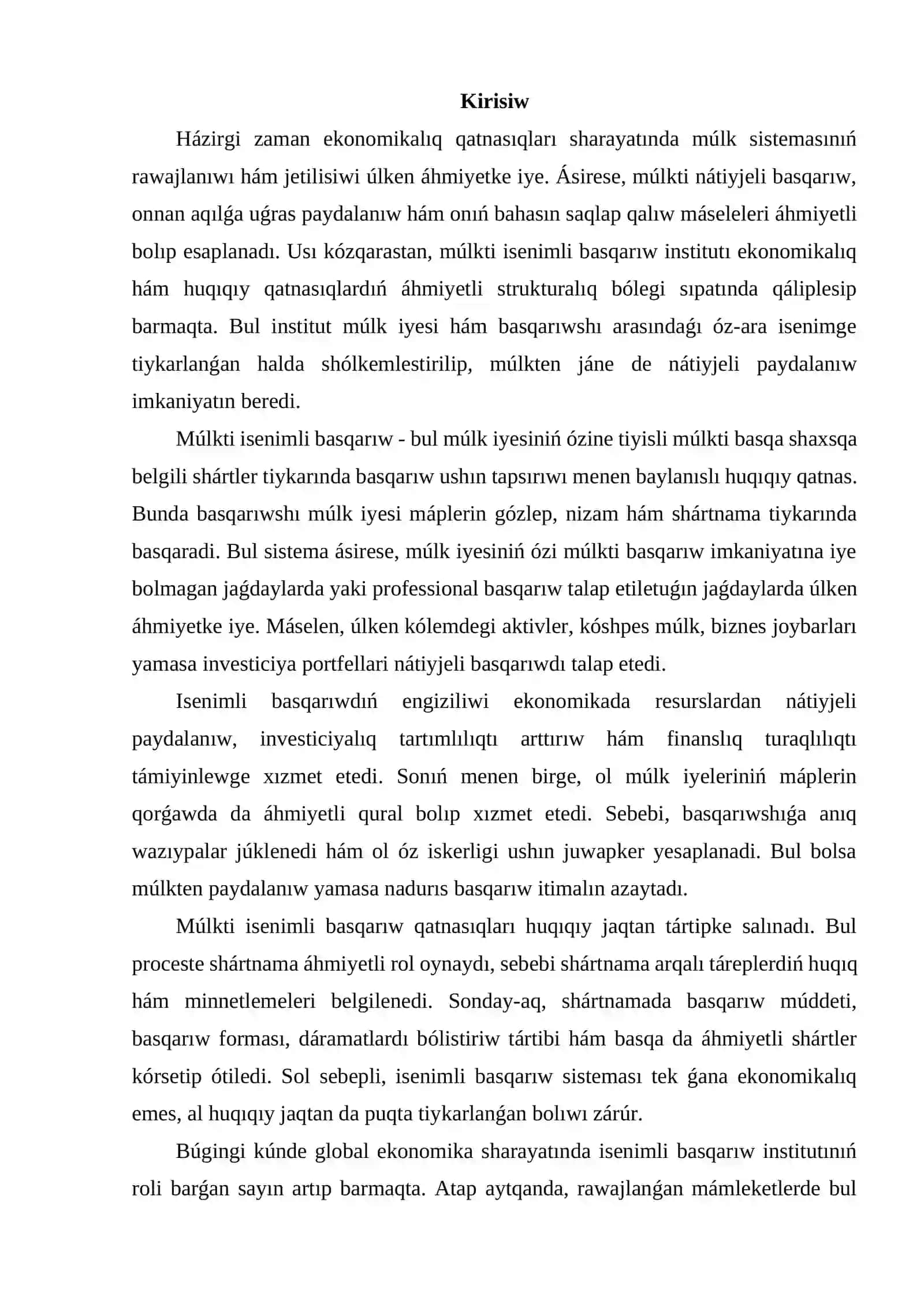 Múlkti isenimli basqarıwdıń ulıwma qaǵıydaları 2