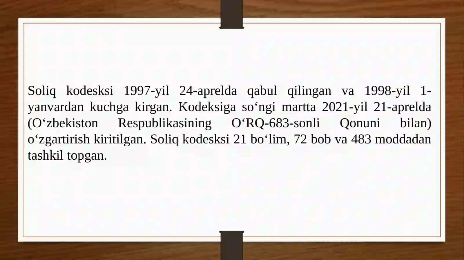 Soliq va yig‘imlar tizimi 2
