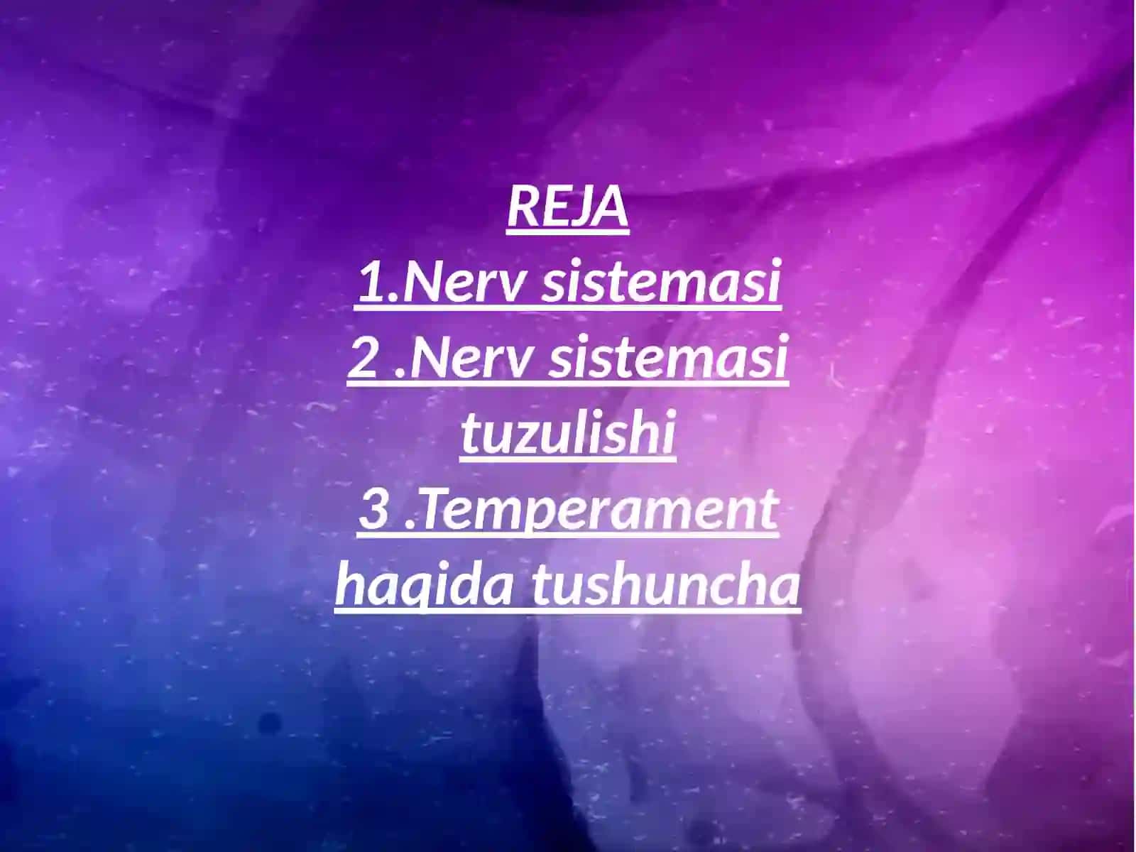Nerv sistemasi va temperament 2