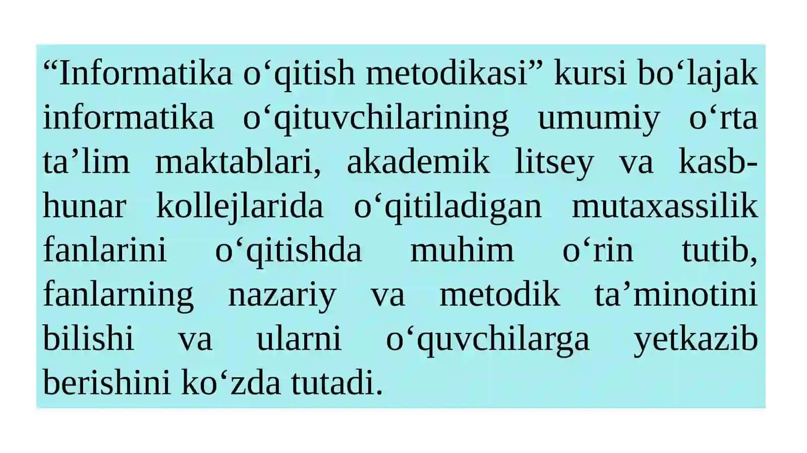 Fanlarnio‘qitishmetodikasi tarixi 2