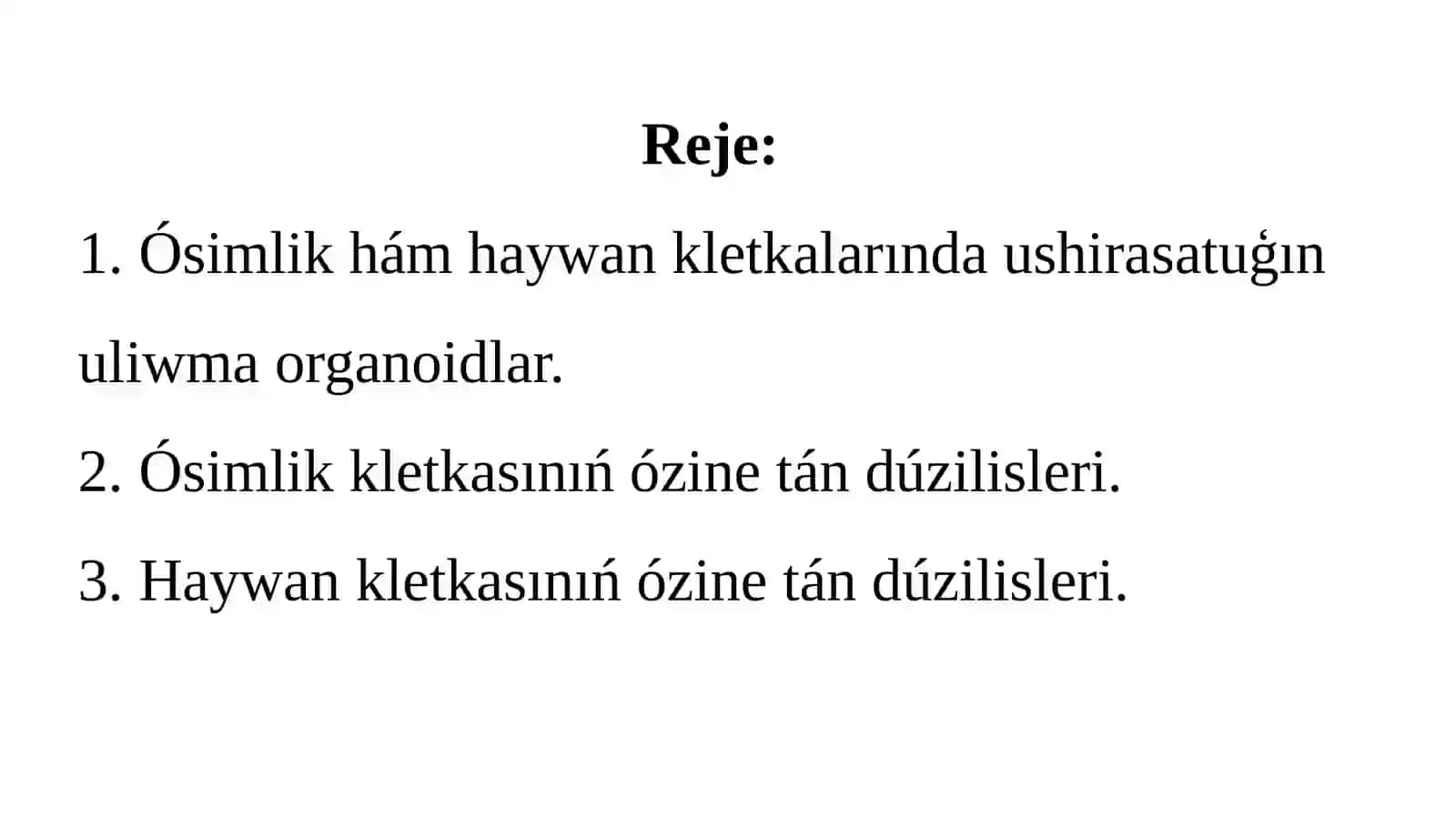Ósimlik hám haywan kletkalarınıńuqsaslıqhámparqlıbelgileri 2