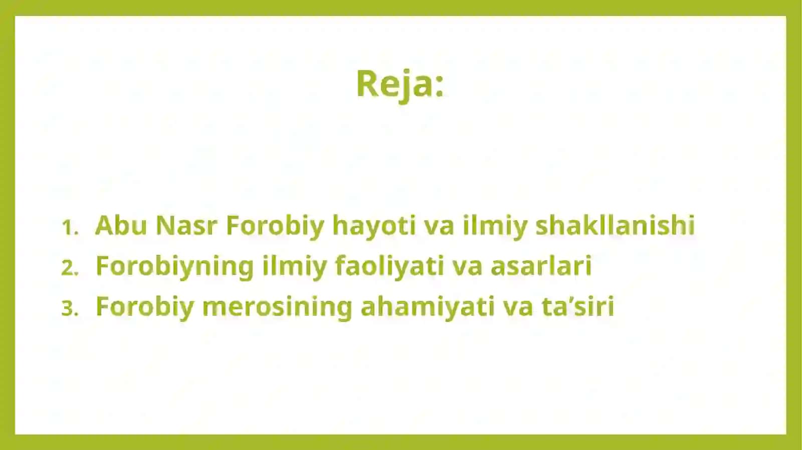 Abu nasr Forobiy ulugʻ qomusiy Alloma 2