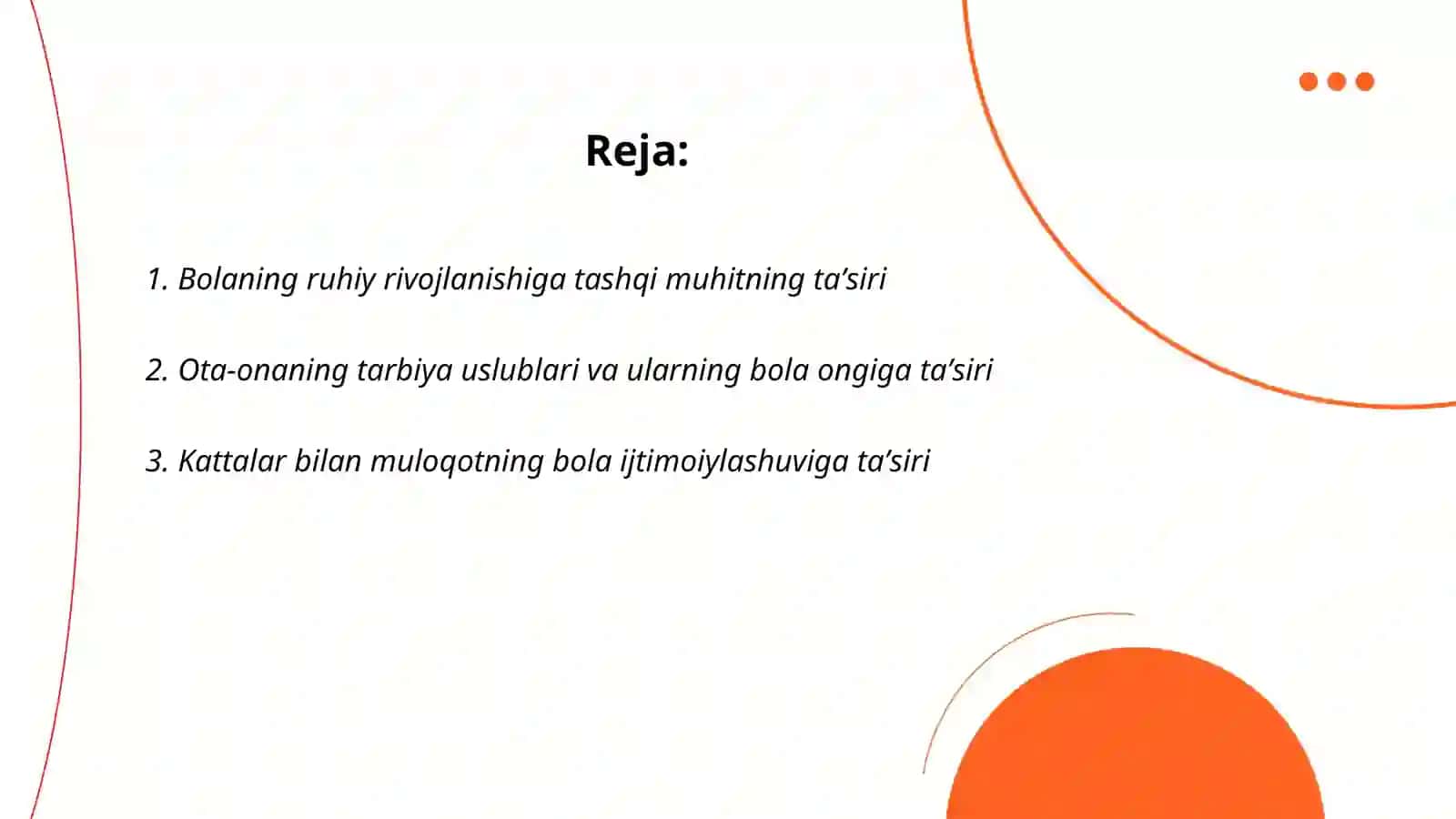 Bolaga tashqi muhitning taʼsiri 2
