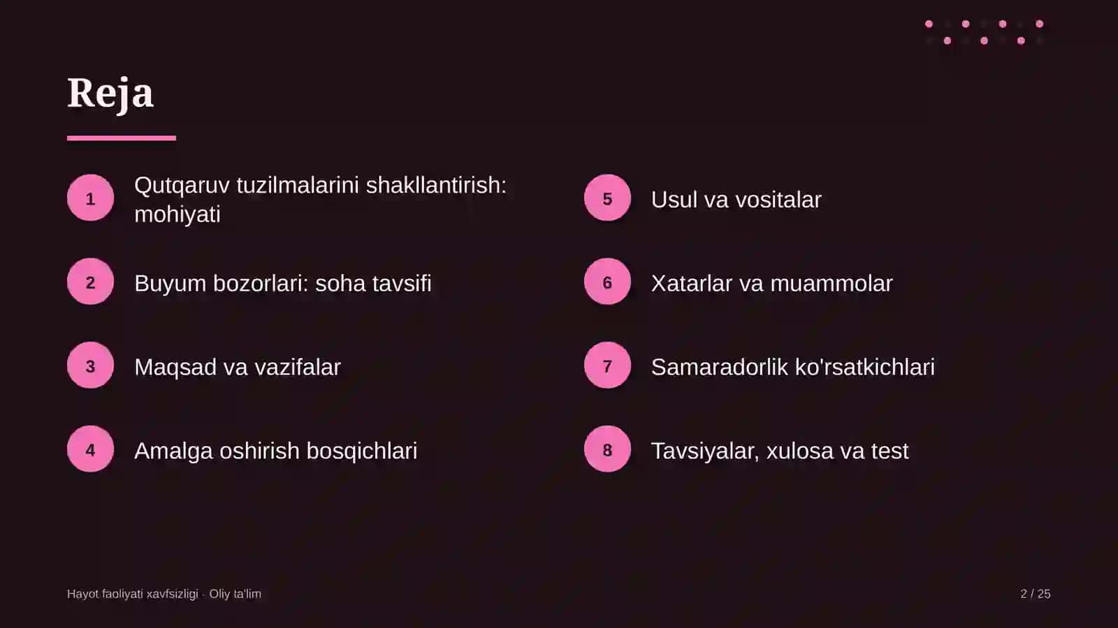 Buyum bozorlarida qutqaruv tuzilmalarini shakllantirish 2